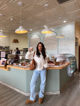 Marshmallow Chenille Cable Knit