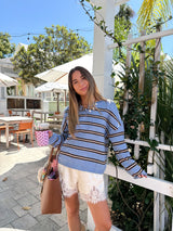 Coffee Run Stripe Sweater