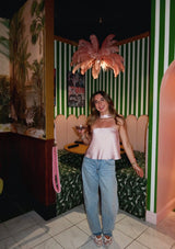 Blush Hour Satin Scarf Top