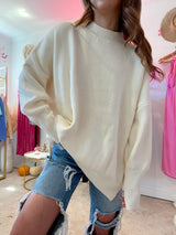 Get Toasty Oversized Ribbed Sweater