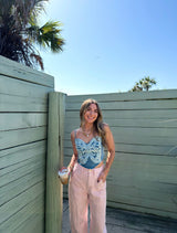 You Give Me Butterflies Denim Crop Top