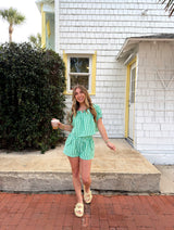 Lucky You Striped Set - Green