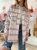 Lavender Latte Plaid Shacket
