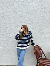 Blueberry Chai Striped Sweater
