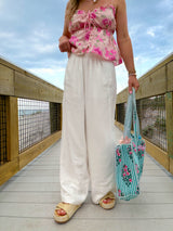 Salt Air White Linen Pants
