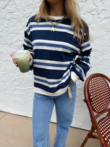 Blueberry Chai Striped Sweater