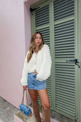 Toasted Marshmallow Crop Cardigan