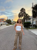The It Girl Leopard Barrel Jeans