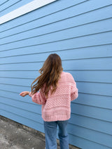 The Winter Knit Cardigan - Pink