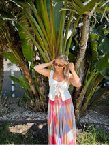 Tied & True White Linen Top