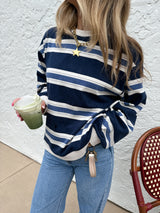 Blueberry Chai Striped Sweater