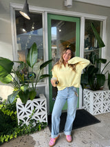 Hello Sunshine Cable Knit Sweater