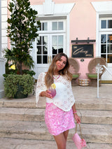 Pink Crush Sequin Skirt