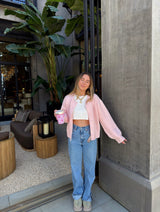 Girly Girl Pink Sweater Cardigan