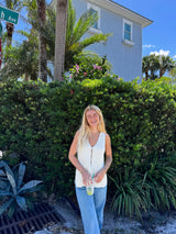 Girl Next Door Side Slit Knit Top