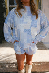 Cozy Up Blue Quilted Mockneck Set