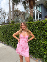 Pink Champagne Beaded Mini Dress