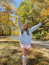 Autumn Skies Striped Sweater