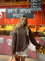 Cinnamon Apple Brown Sweater
