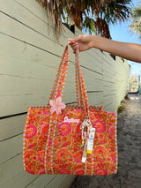 Sunhoney Quilted Reversible Tote Bag