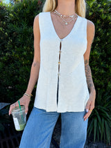 Girl Next Door Side Slit Knit Top