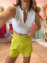 Don't Sweat It Active Shorts - Lime