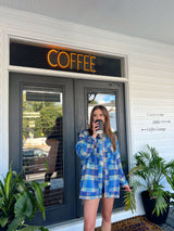 womens pink green and pink plaid shacket