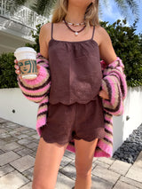 Brown Butter Cotton Eyelet Set