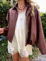 Espresso Martini Suede Jacket