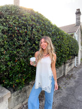 Pretty In Lace Satin Lace Top