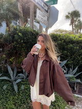 Espresso Martini Suede Jacket