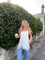 Pretty In Lace Satin Lace Top