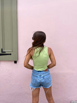 womens lime green tank top