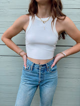 Back To Basics Crop Tank Top - Ivory