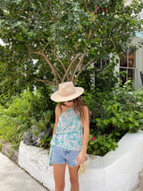 Keep Palm One Shoulder Top