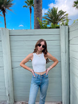 Back To Basics Crop Tank Top - Ivory
