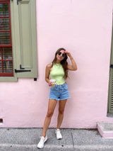 womens lime green tank top