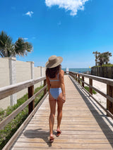 Sky Blue Ribbed Bikini