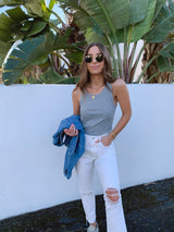 womens grey tank top