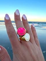 Be Happy Smiley Rings
