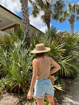Summer On My Mind Knit Crop Tank - Natural