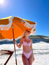 womens pink glitter bikini