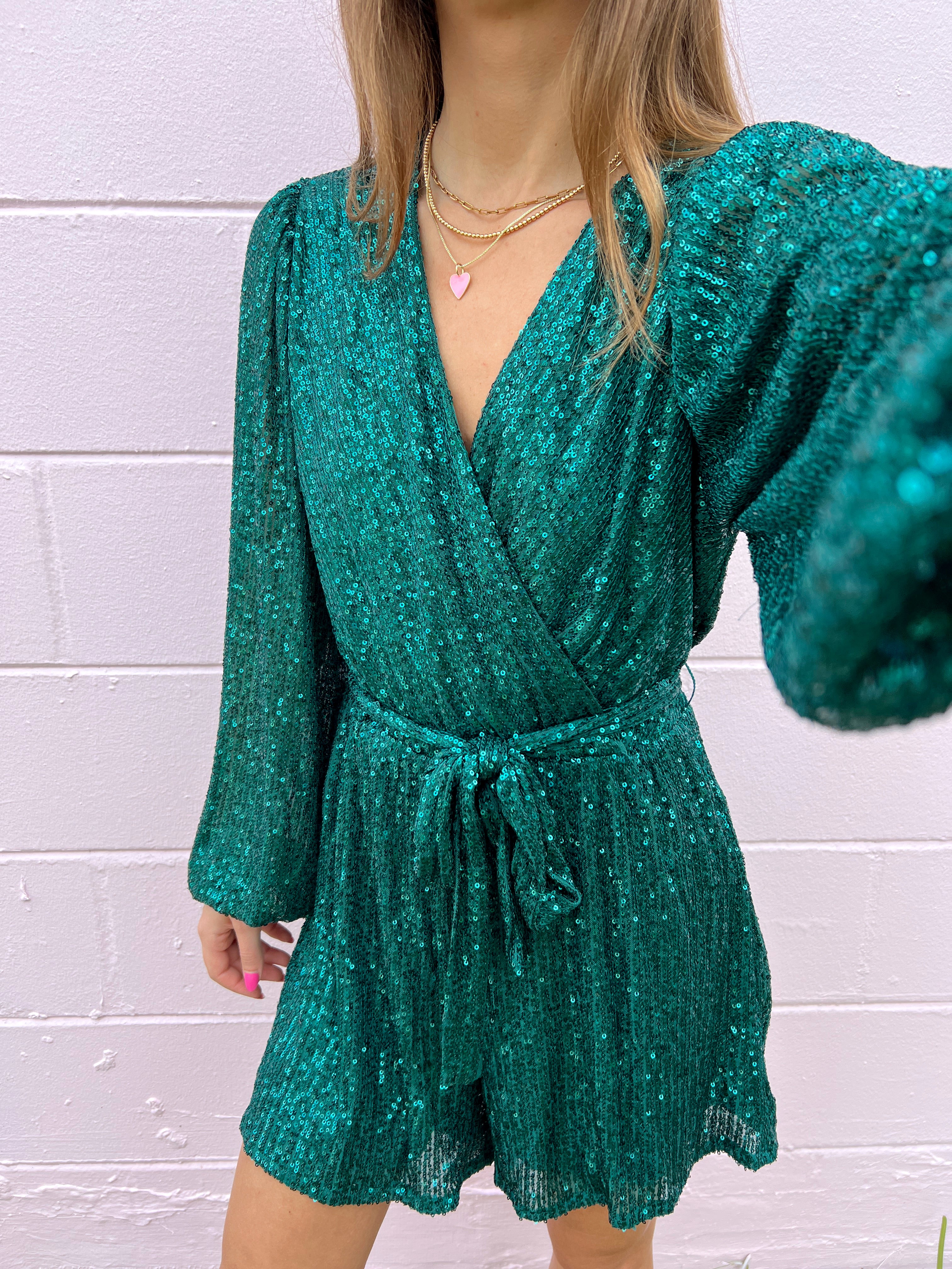 She Shines Green Sequin Romper - Shop Sunhoney Sunhoney She Shines Green Sequin Romper - Shop Sunhoney Sunhoney