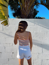 Salty Days White Denim Shorts