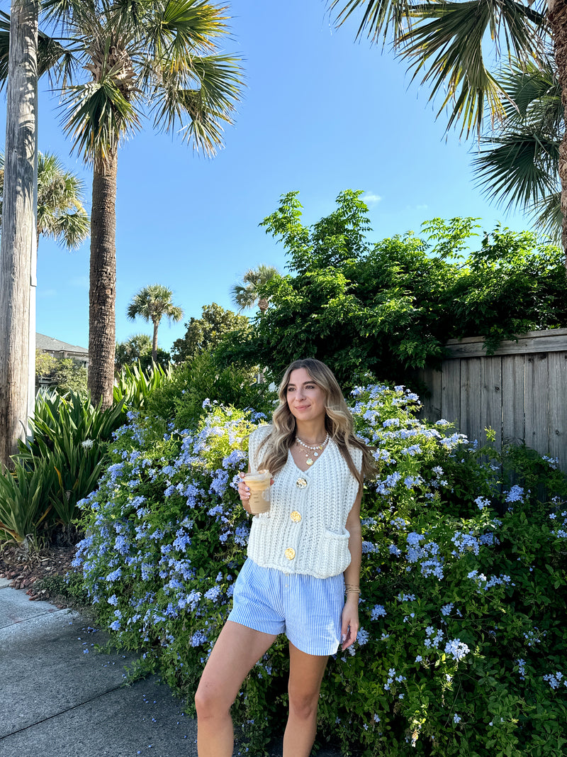 Easy Going Sweater Vest - Ivory