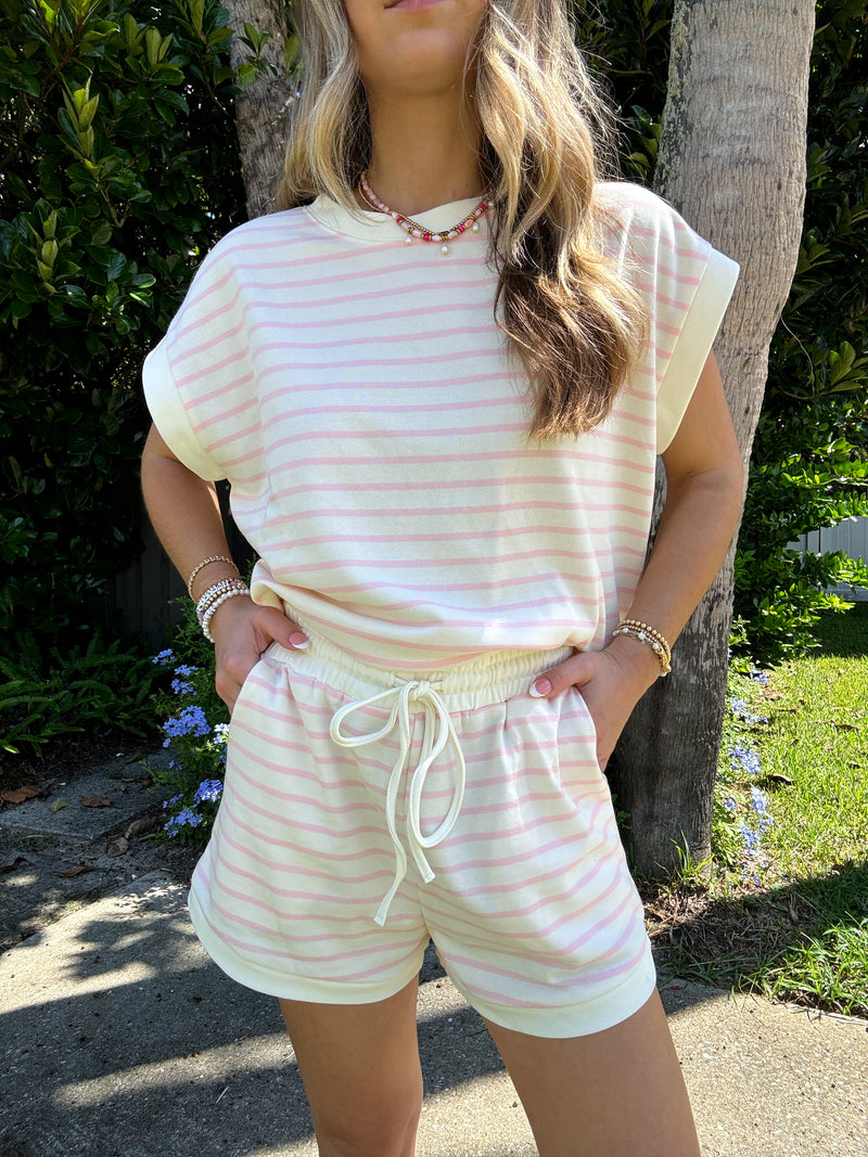 Seeing Stripes Pink & Ivory Set