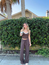 Cozy Up Knit Pants - Brown