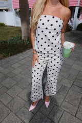 Girl Boss Polka Dot Linen Set