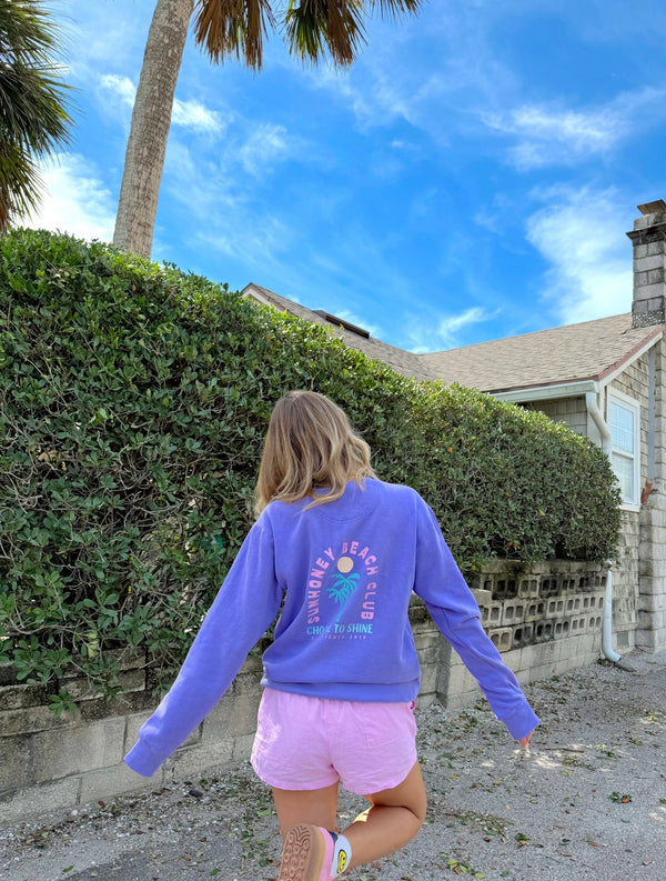 Sunhoney Beach Club Sweatshirt - Purple