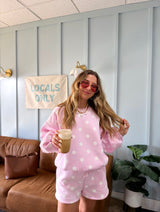 Polka Dot Dreams Lounge Set - Pink